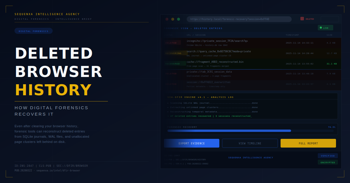 Deleted Browser History: How Digital Forensics Recovers It