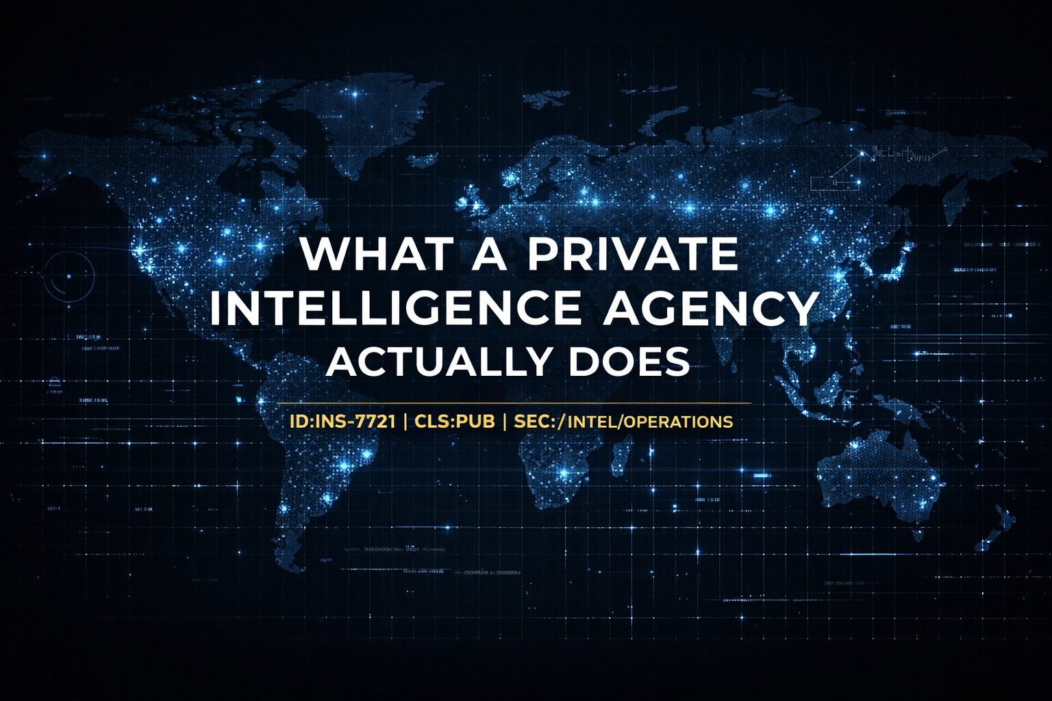 What a Private Intelligence Agency Actually Does