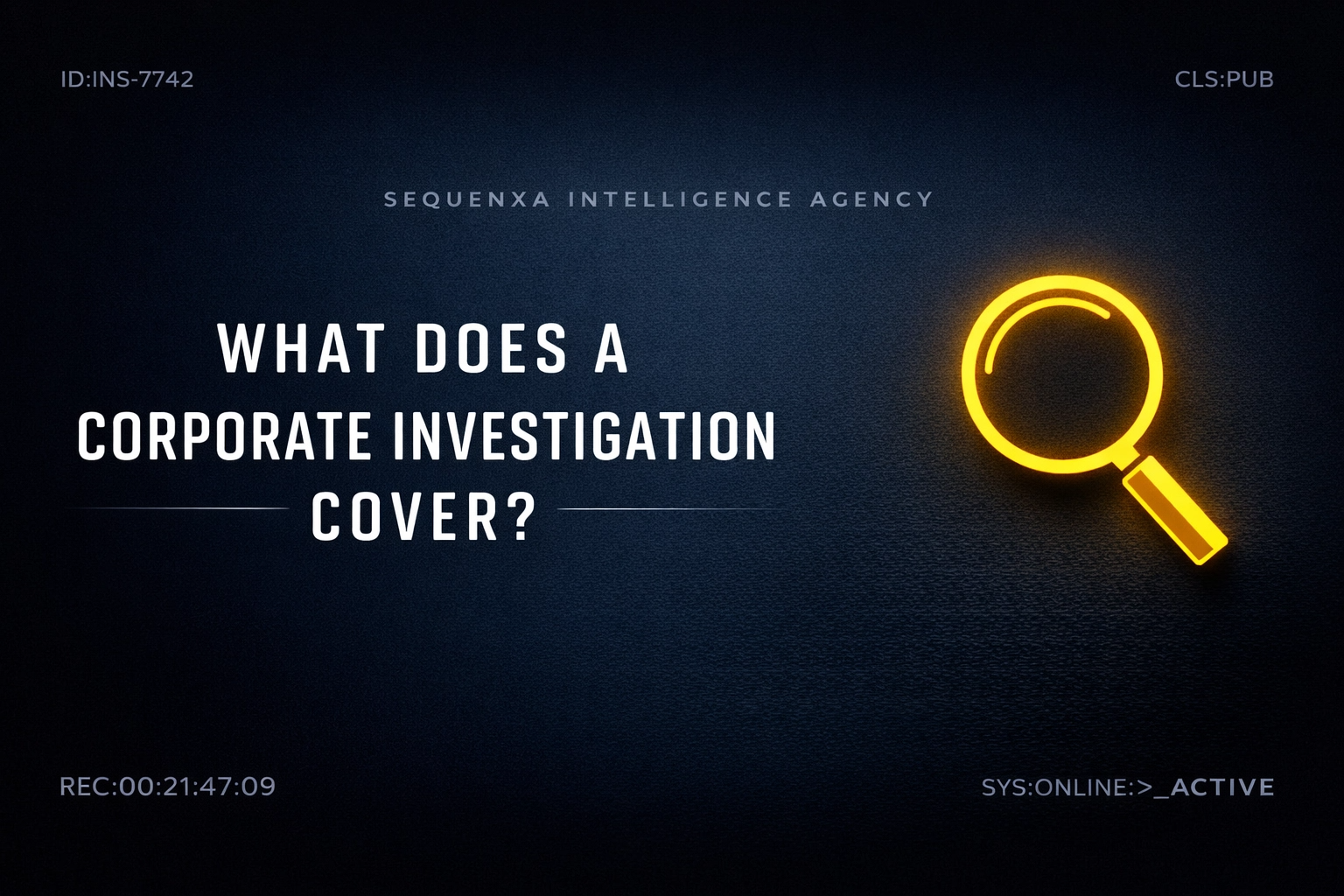 What Does a Corporate Investigation Cover?