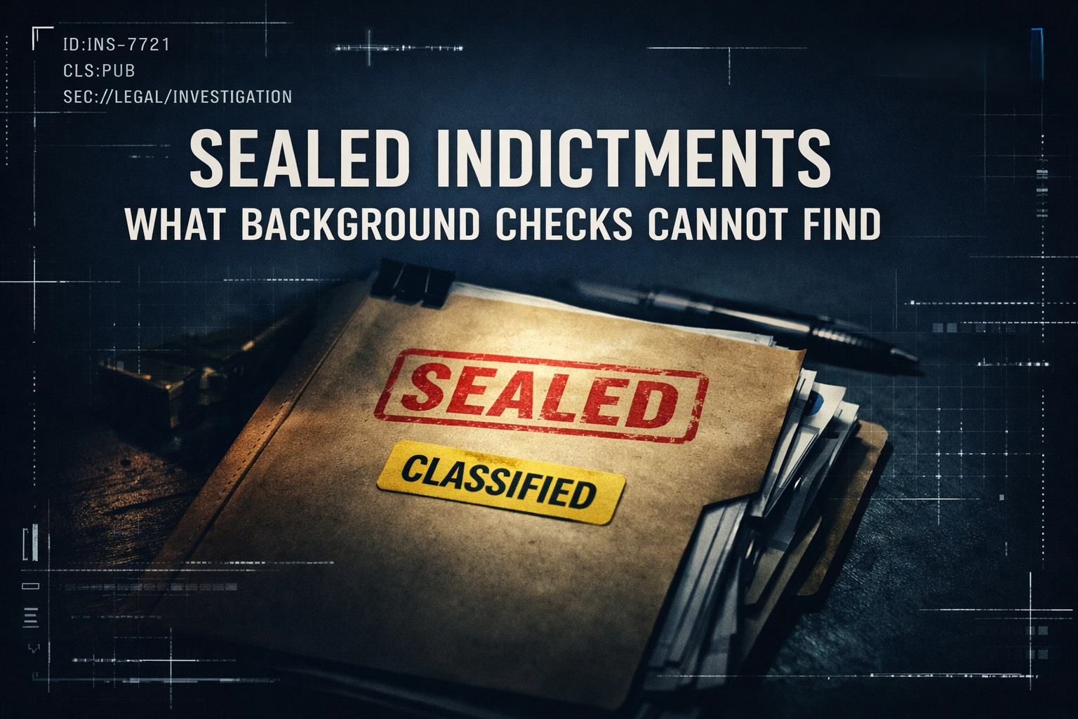 Sealed Indictments: What Background Checks Cannot Find