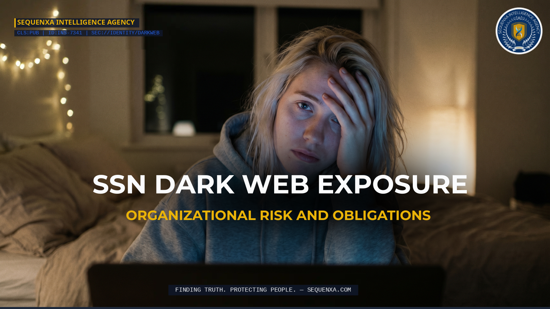 SSN Dark Web Exposure: Organizational Risk and Obligations
